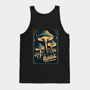 Vintage Poster of Magic Mushrooms Tank Top